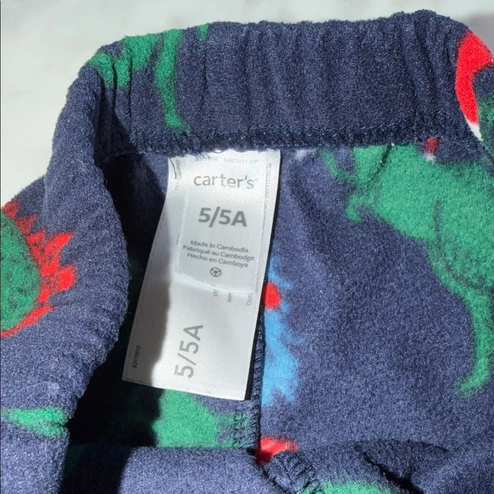 Carter's Kids Pajama Dinosaur Festive & Batman Bottoms Bundle  5/6Y